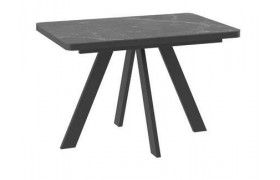 Обеденный стол Cтол DikLine AKD120, керамика 120(160)х80, STONE BLACK CER/ЧЕ