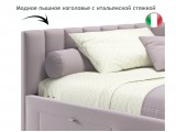 Мягкая кровать-тахта Milena 1200 лиловая с ящиками распродажа