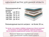 Мягкая кровать Milena 1200 синяя с ортопедическим основанием недорого