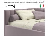 Мягкая кровать Milena 1200 лиловая с подъемным механизмом распродажа