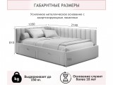 Мягкая кровать-тахта Milena 1200 мята пастель с ящиками купить