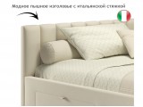 Мягкая кровать-тахта Milena 1200 бежевая с ящиками от производителя