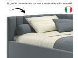 Мягкая кровать Milena 1200 серая с ортопедическим основанием распродажа