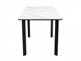 Стол DikLine LK90 Керамика Белый мрамор/подстолье черное/опоры ч купить