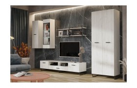 Гостиная Модульная Нэнси LOFT, композиция 2 (Дуб Крафт белый)