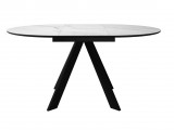 Стол DikLine SKC90 d900 Керамика Белый мрамор/подстолье черное/о распродажа