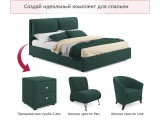 Мягкая кровать Vita 1600 изумруд с подъемным механизмом купить