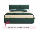 Мягкая кровать Vita 1600 изумруд с подъемным механизмом фото