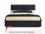 Мягкая кровать Vita 1600 темная с подъемным механизмом от производителя