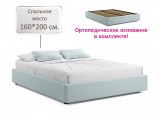 Мягкая кровать-софа без изголовья Base 1600 мята пастель с ортоп недорого