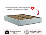 Мягкая кровать-софа без изголовья Base 1600 мята пастель с подъе фото