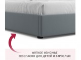 Мягкая кровать-софа без изголовья Base 1600 серая с подъемным ме купить
