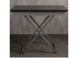 Стол-трансформер Левмар Apollo D97/S59 чёрный мрамор/серебро недорого