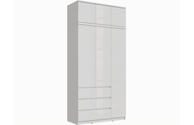 Шкаф Челси 1200 + антресоль 1200 (Белый глянец, )