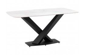 Обеденный стол Belle 160х90 белый мрамор
