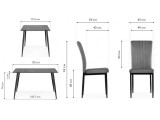 Эрнал gray / black Обеденная группа недорого
