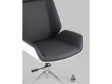 Кресло руководителя TopChairs Crown SN, серо-голубой, белый купить