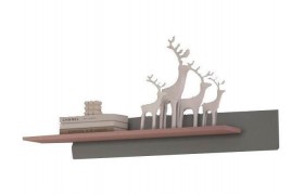 Полка настенная Оливия малая (Сумеречный голубой / Розовый антик)