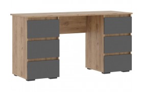 Письменный стол Элла ПС 02 серый графит 0162 / дуб крафт золото Компьютерный