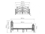Морика 160х200 черная Кровать купить