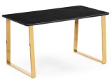 Селена 2 140х80 черный мрамор / золото Керамический стол недорого