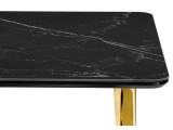Селена 3 140х80 черный мрамор / золото Керамический стол недорого