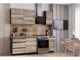 Готовая кухня Энигма 1,6 м, Дуб каньон, венге недорого