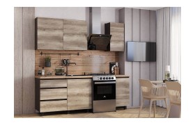 Кухня Готовая Энигма 1,6 м, Дуб каньон, венге