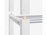 Полка для обуви Альберо SHT-SR9-4 беленый/алюм.металлик распродажа