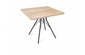 Кухонный стол SHT-TU34-P/80/80 МДФ черный муар/дуб сонома светлый