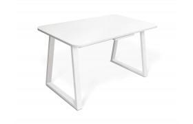 Кухонный стол SHT-T40/130-160 белый глянцевый/