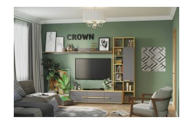 Стенка Гостиная модульная Crown. Комплект 3