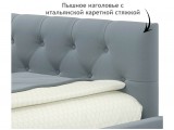 Мягкая кровать-тахта Afelia 1200 серая с ящиками распродажа