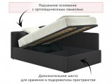 Мягкая кровать-тахта Bonna 1200 шоколад c подъемным механизмом от производителя