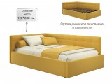 Мягкая кровать-тахта Bonna 1200 желтая c ортопедическим основани купить
