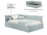Мягкая кровать-тахта Bonna 1200 мята пастель c ортопедическим ос купить
