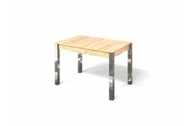 Кухонный стол Милан-3 / Дуб Крафт Золотой / Хром