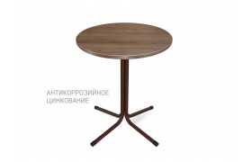 Обеденный стол Sheffilton SHT-TU7-1/70 МДФ коричн.муар(цинк)/черный/орех