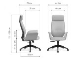 Leo light gray / dark gray Офисное кресло фото