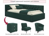 Мягкая кровать-тахта Afelia 900 изумруд с ортопедическим основан от производителя
