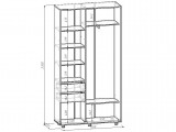 Шкаф-купе PRIME, 120х45х230 Шимо светлый с зеркалом купить
