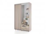 Шкаф-купе PRIME, 120х45х230 Шимо светлый с зеркалом недорого