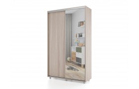 Шкаф-купе PRIME, 120х45х230 Шимо светлый зеркалом