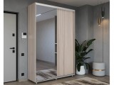 Шкаф-купе PRIME, 140х45х230 Шимо светлый с зеркалом распродажа