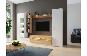 Стенка Loft - 20 ТВА Белый / Дуб Вотан
