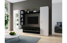 Стенка Loft - 20 ТВА Белый Снег / Черный