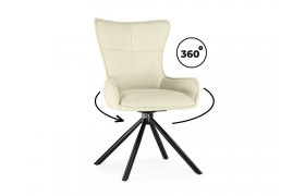 Стул Chicago cream / black на металлокаркасе