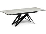 Блэкберн 160(220)х89 белый gilt white / черный Керамический стол недорого