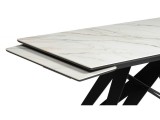 Блэкберн 160(220)х89 белый gilt white / черный Керамический стол распродажа