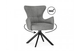 Стул Atlanta gray / black крутящийся на металлокаркасе